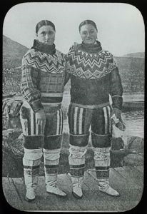 Image of Two Women in South Greenland with Beaded Collars